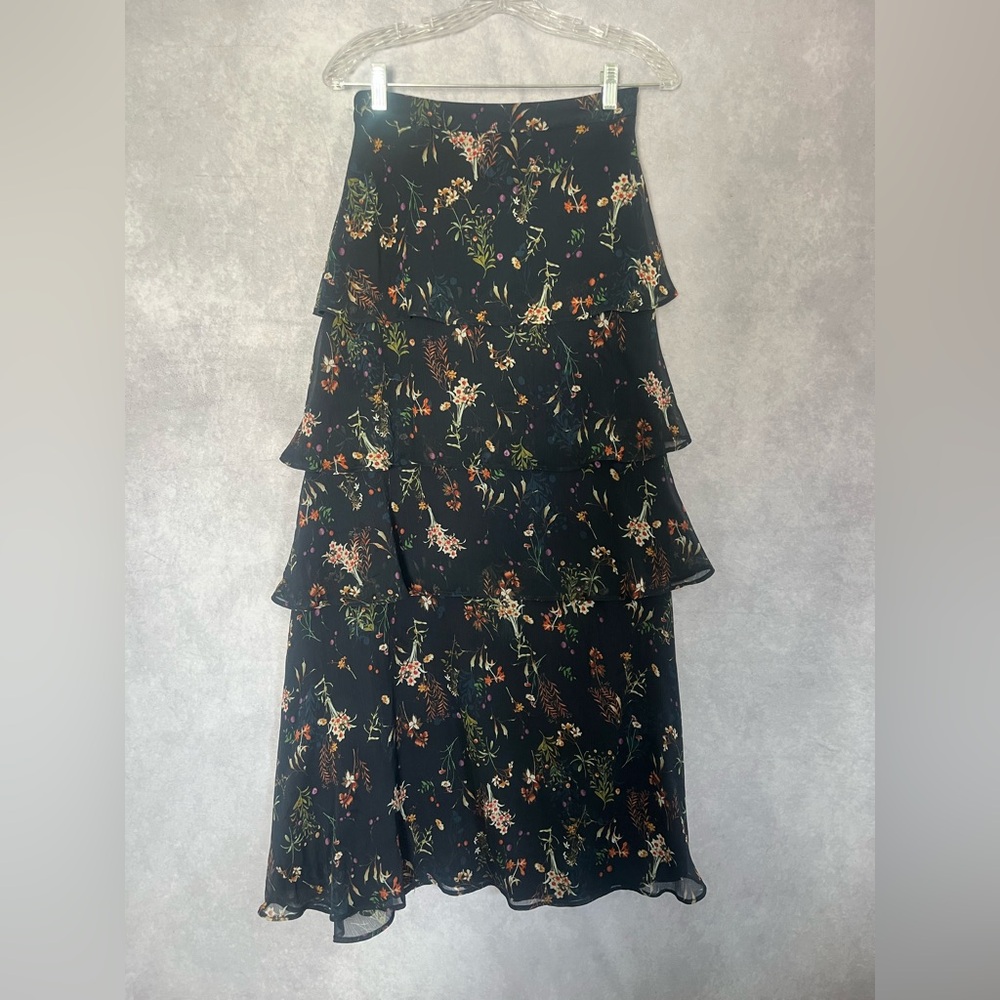 Maeve by Anthropology Stunning Layers Maxi Skirt Floral Print - Size XS